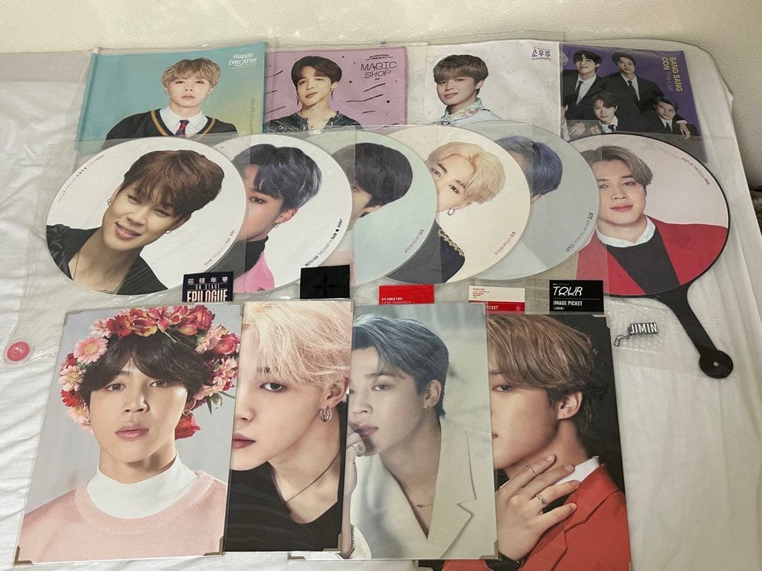 bts うちわ　プレミアムフォト　フラッグ　ジミン　まとめ売り