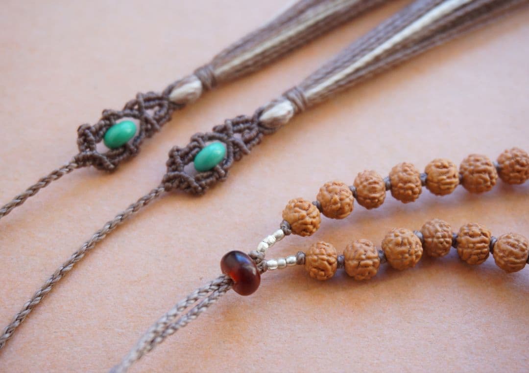 special collectionイラン産ターコイズ　マクラメロングネックレス