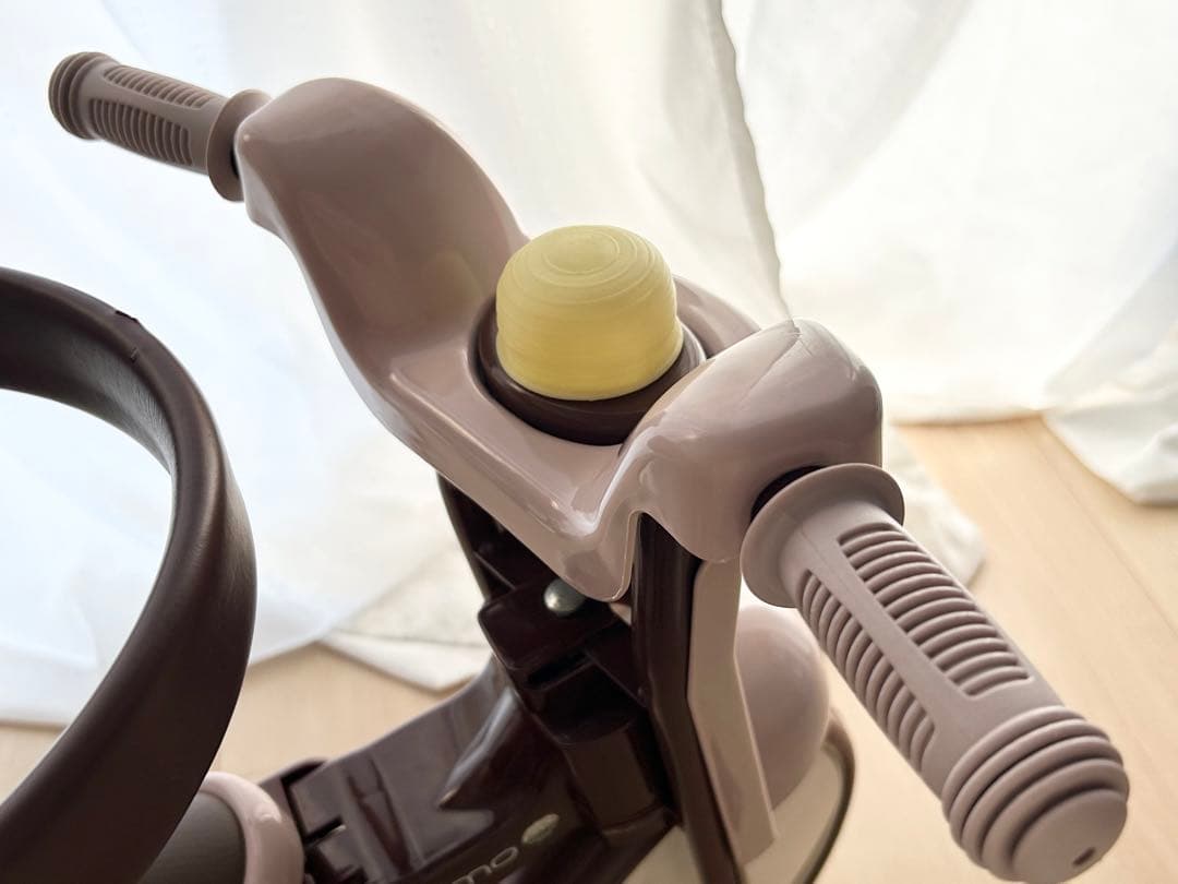 【美品】iimo 三輪車 折りたたみ コンフォートブラウン くすみピンク