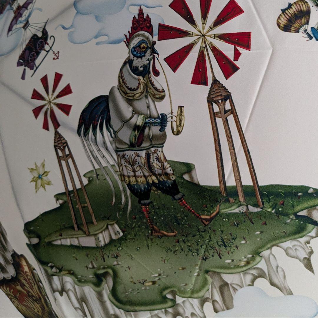 クラウス　ハーパニエミ　絵画のような折りたたみ雨傘　白