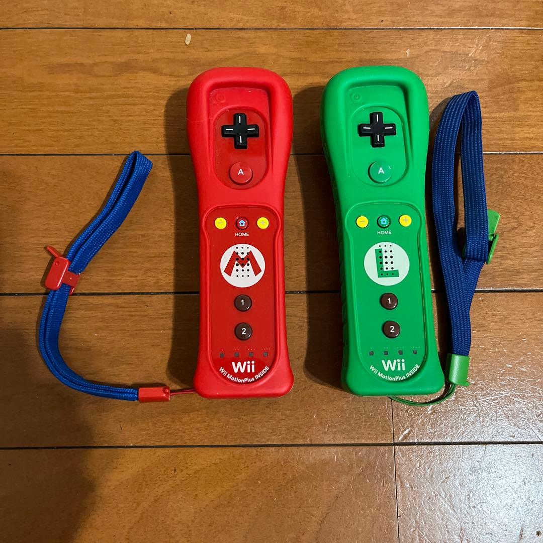 WII WIIリモコンプラスセット マリオ・ルイージ カバーストラップ付き