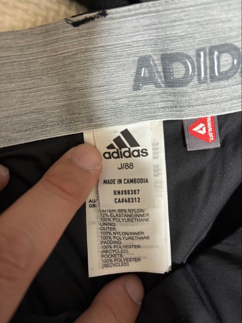 中綿ゴルフウェアセットアップ冬adidas