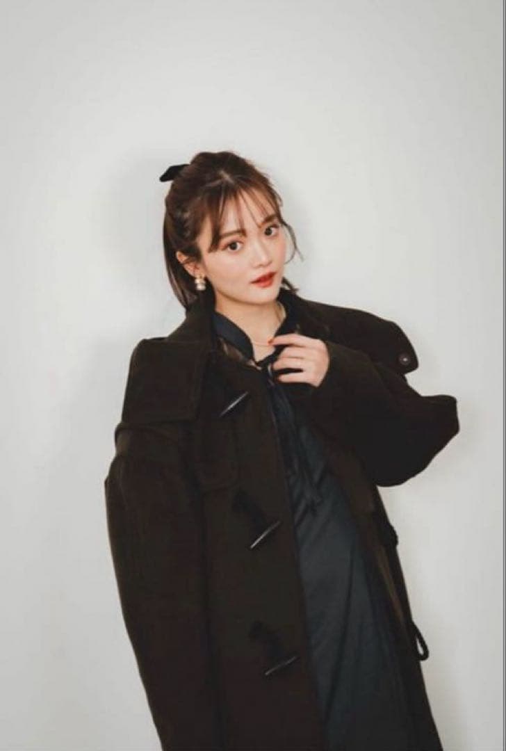 【週末限定価格】PINUE ロングコート ダッフルコート　チャコール