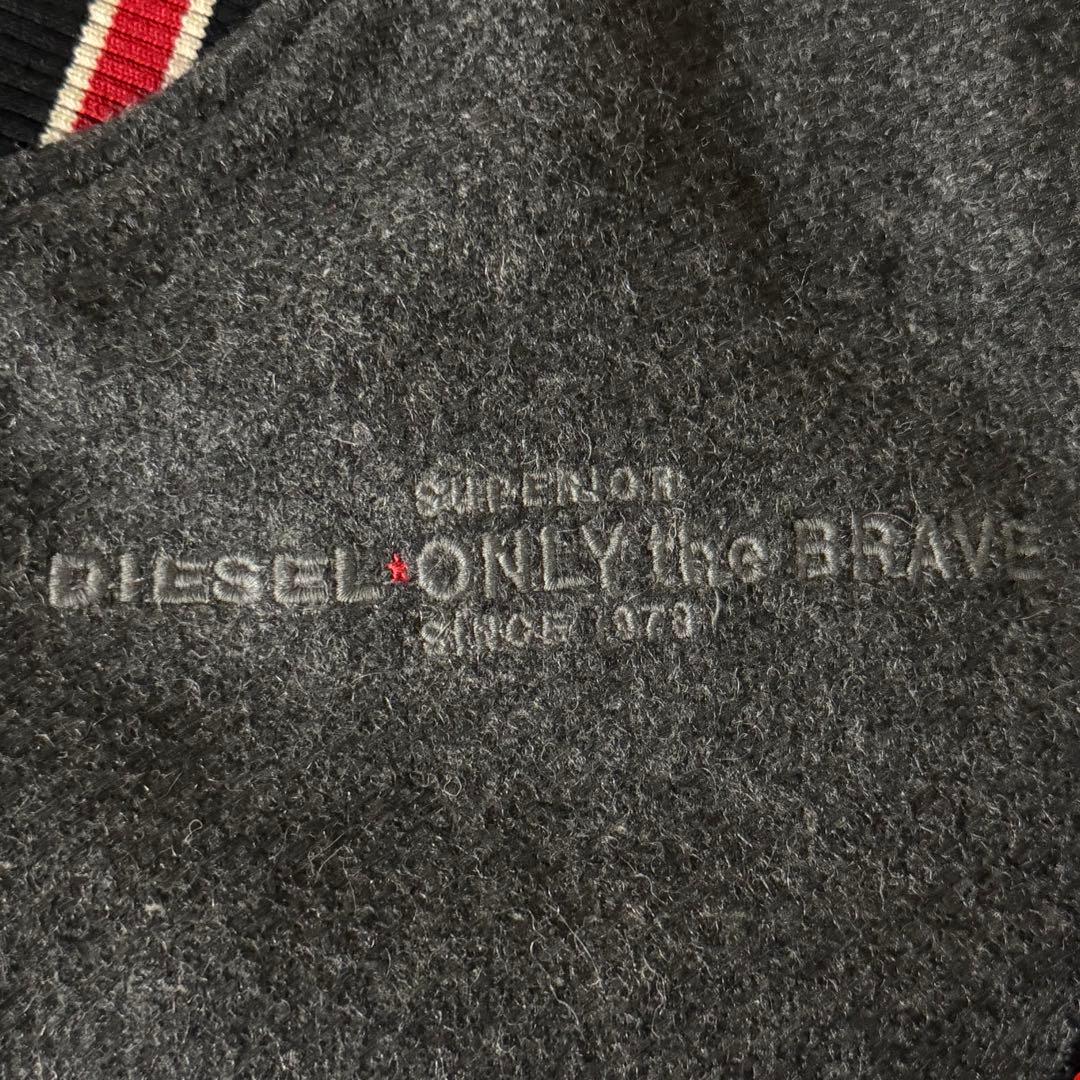 DIESEL スタジャン レザー ジャケットワッペン刺繍 XS
