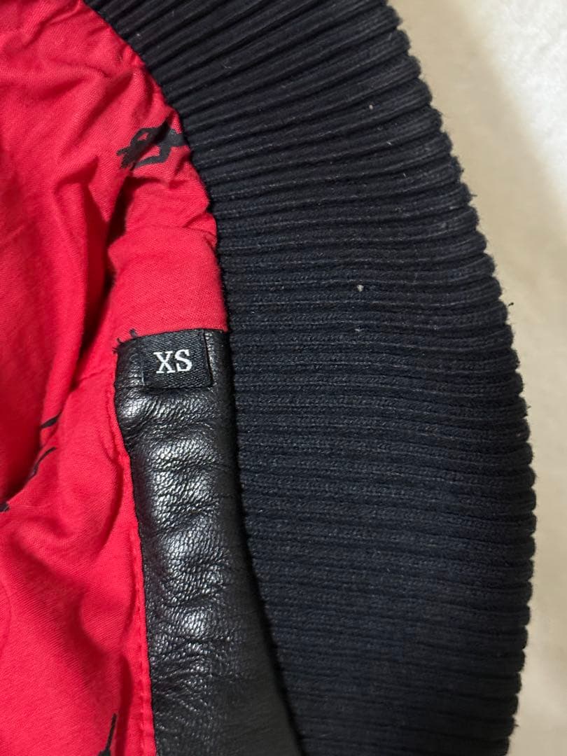 DIESEL スタジャン レザー ジャケットワッペン刺繍 XS