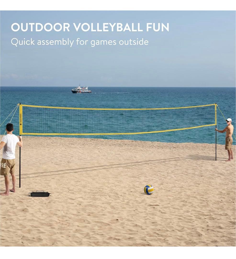 【Navaris】バレーボールセット 屋外 収納ケース付き