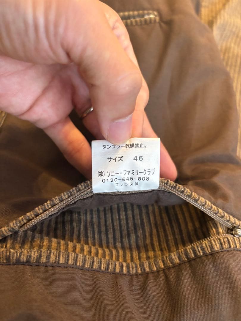 hollington france ノーカラーコート コーデュロイ feeet