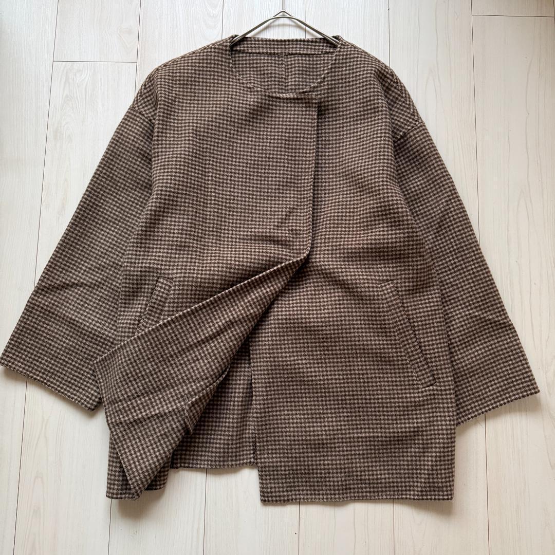 美品✨スローブイエナ　HAMILTONダブルフェイスウールショートコクーンコート