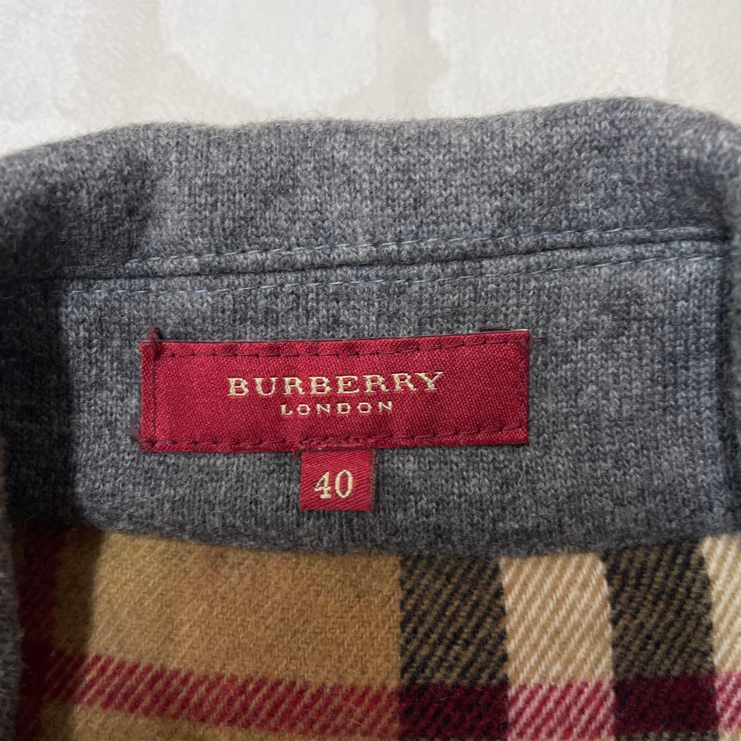 値下げ バーバリー ロンドン BURBERRY ノバ チェック ピーコート 40