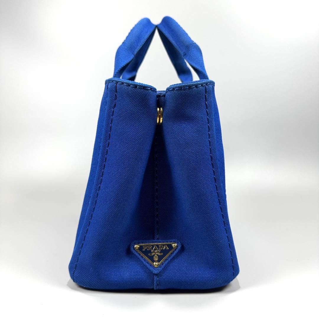 美品✨ PRADA カナパ S 2way ショルダー付 ブルー Cobalto