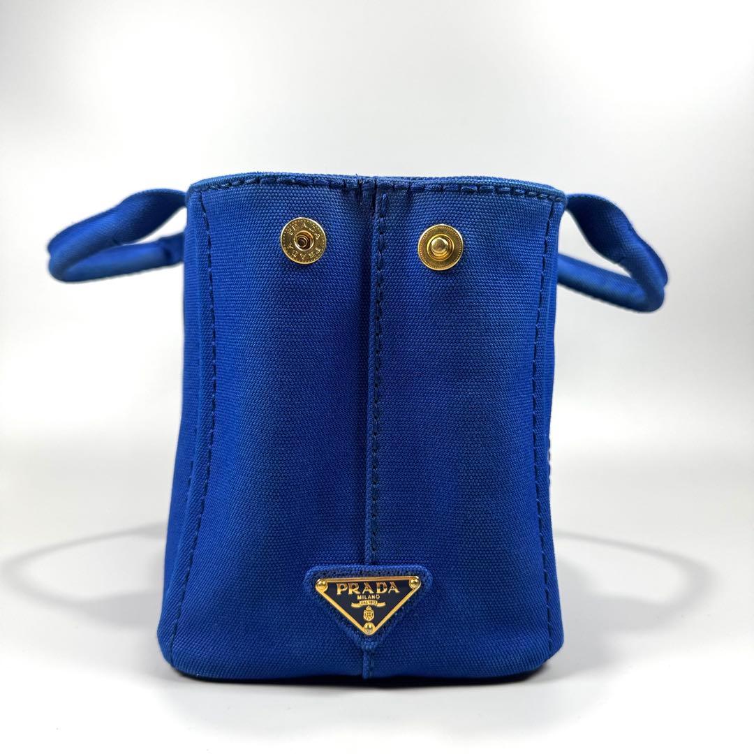 美品✨ PRADA カナパ S 2way ショルダー付 ブルー Cobalto