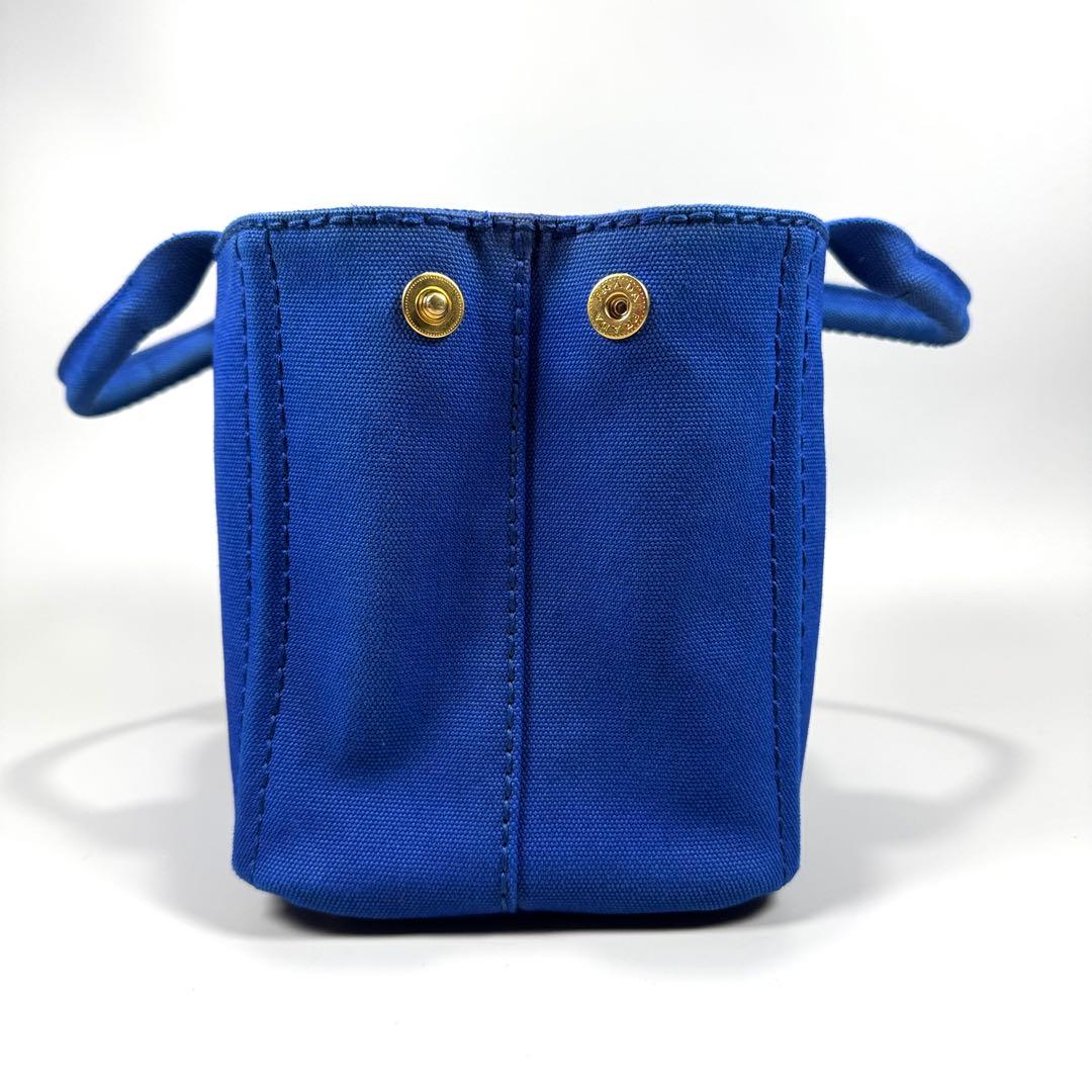 美品✨ PRADA カナパ S 2way ショルダー付 ブルー Cobalto