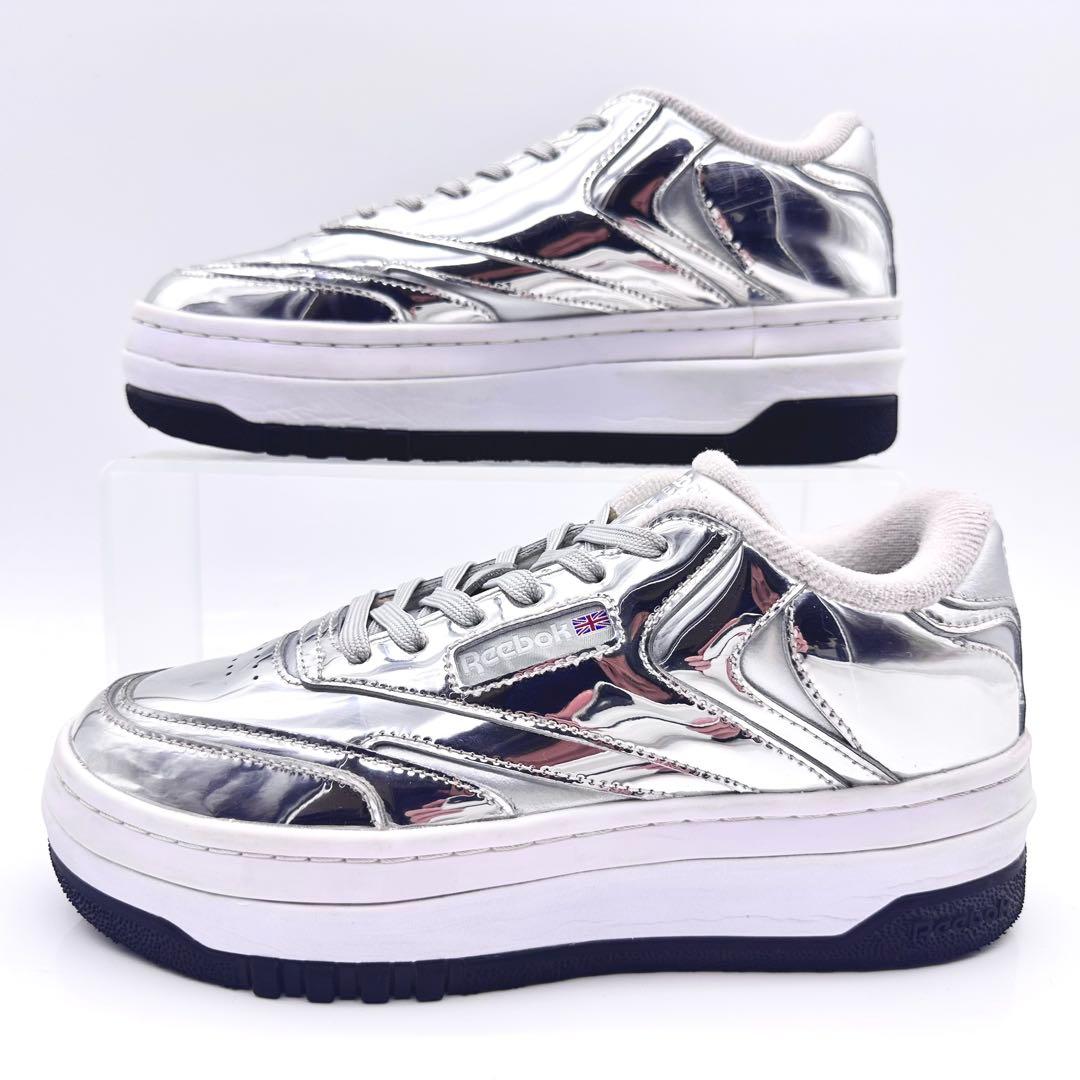 リーボック アンスリード クラブシーエクストラ メタリックシルバー 厚底 限定②