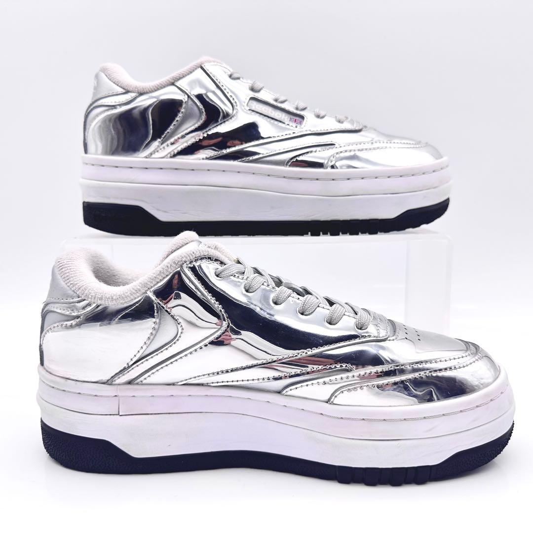 リーボック アンスリード クラブシーエクストラ メタリックシルバー 厚底 限定②