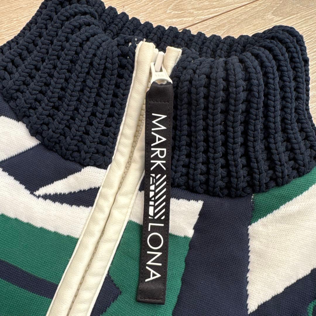 MARK&LONAマークアンドロナ 裏地付ニット切り替え ジャケット 36(S)