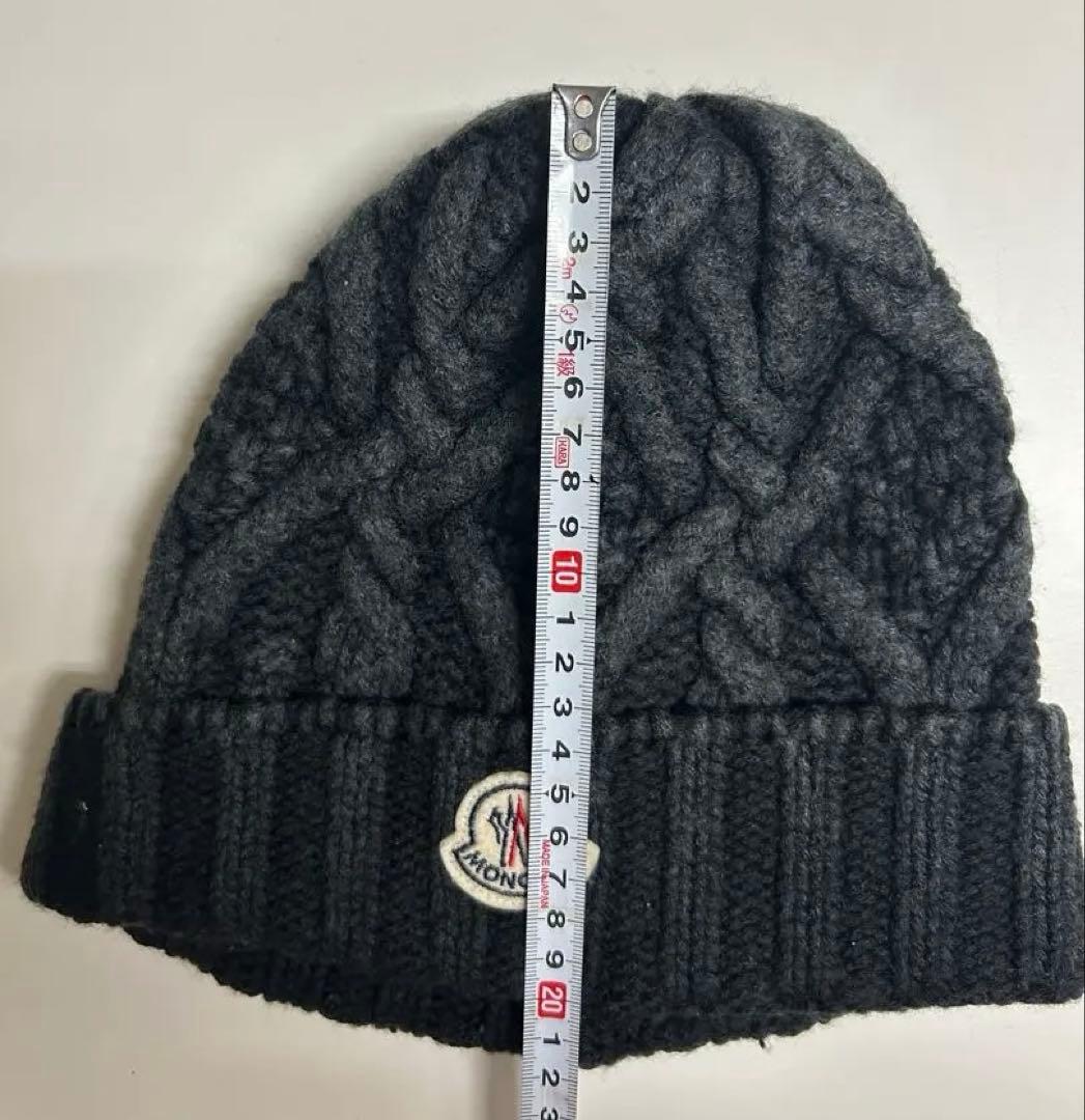 MONCLER ダークグレー ニット帽