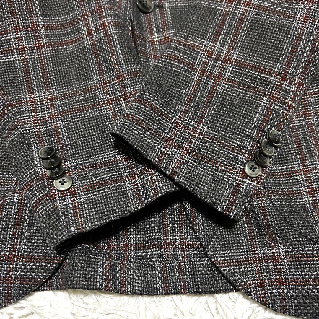 未使用タグ付　L.B.M.1911 チェック　アンコンジャケット　2ボタン　48