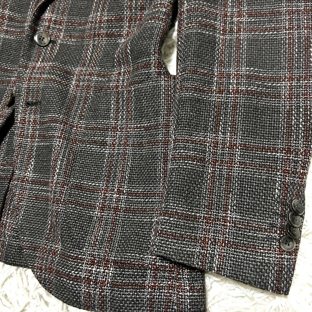 未使用タグ付　L.B.M.1911 チェック　アンコンジャケット　2ボタン　48