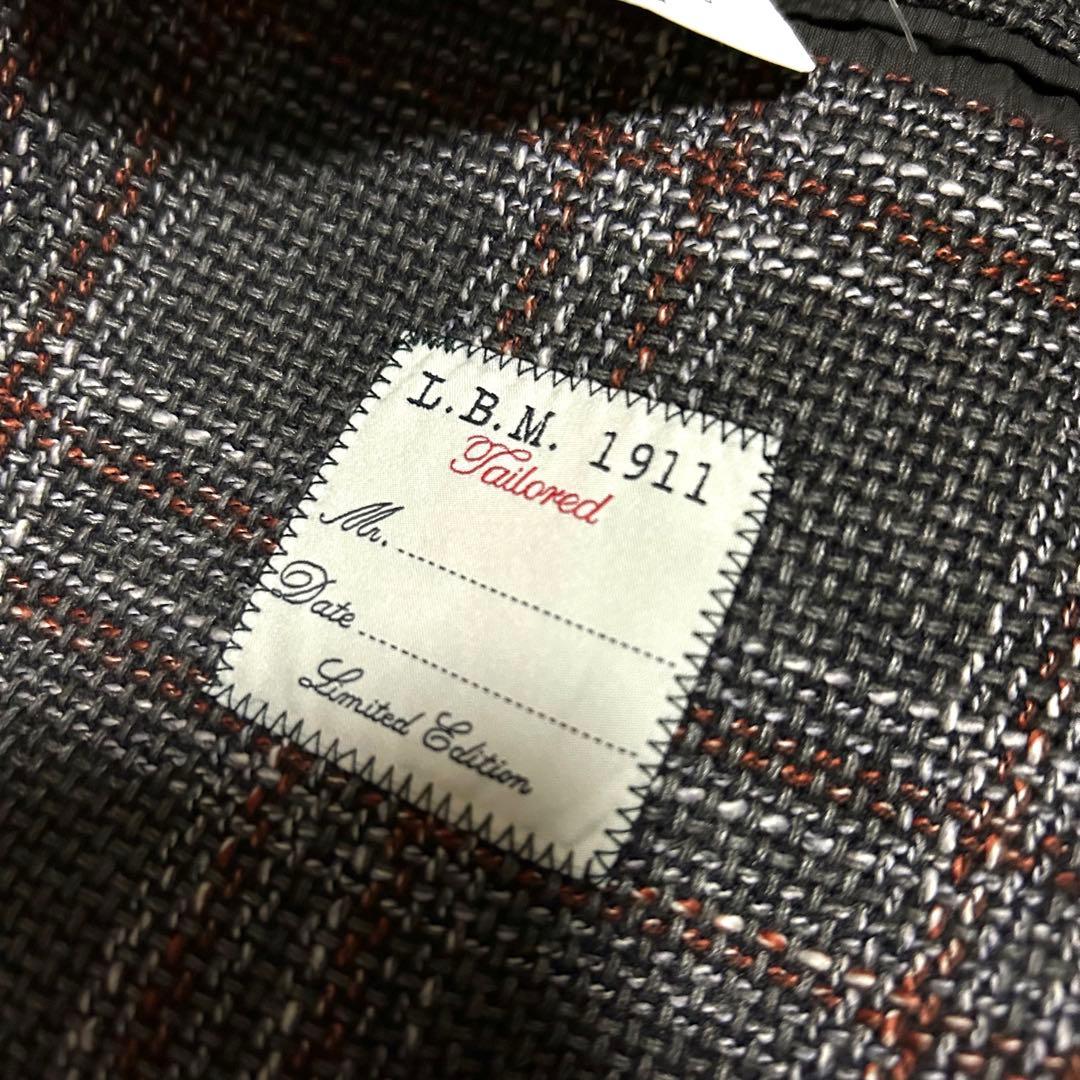 未使用タグ付　L.B.M.1911 チェック　アンコンジャケット　2ボタン　48