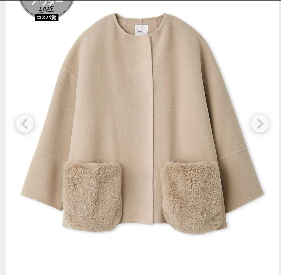 ちかぴょん☆　MilaOwen 2wayファーポケットリバーコート　М