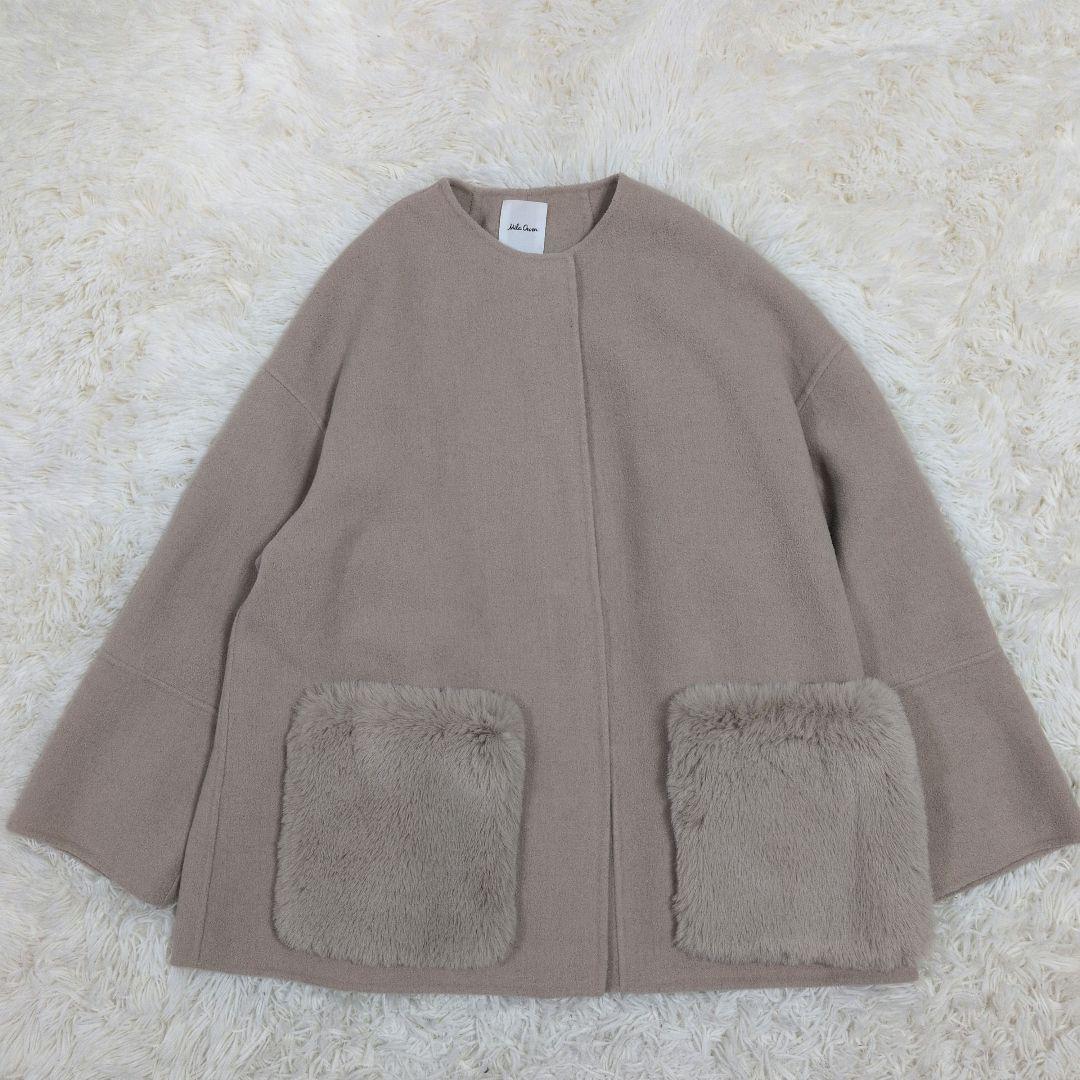 ちかぴょん☆　MilaOwen 2wayファーポケットリバーコート　М
