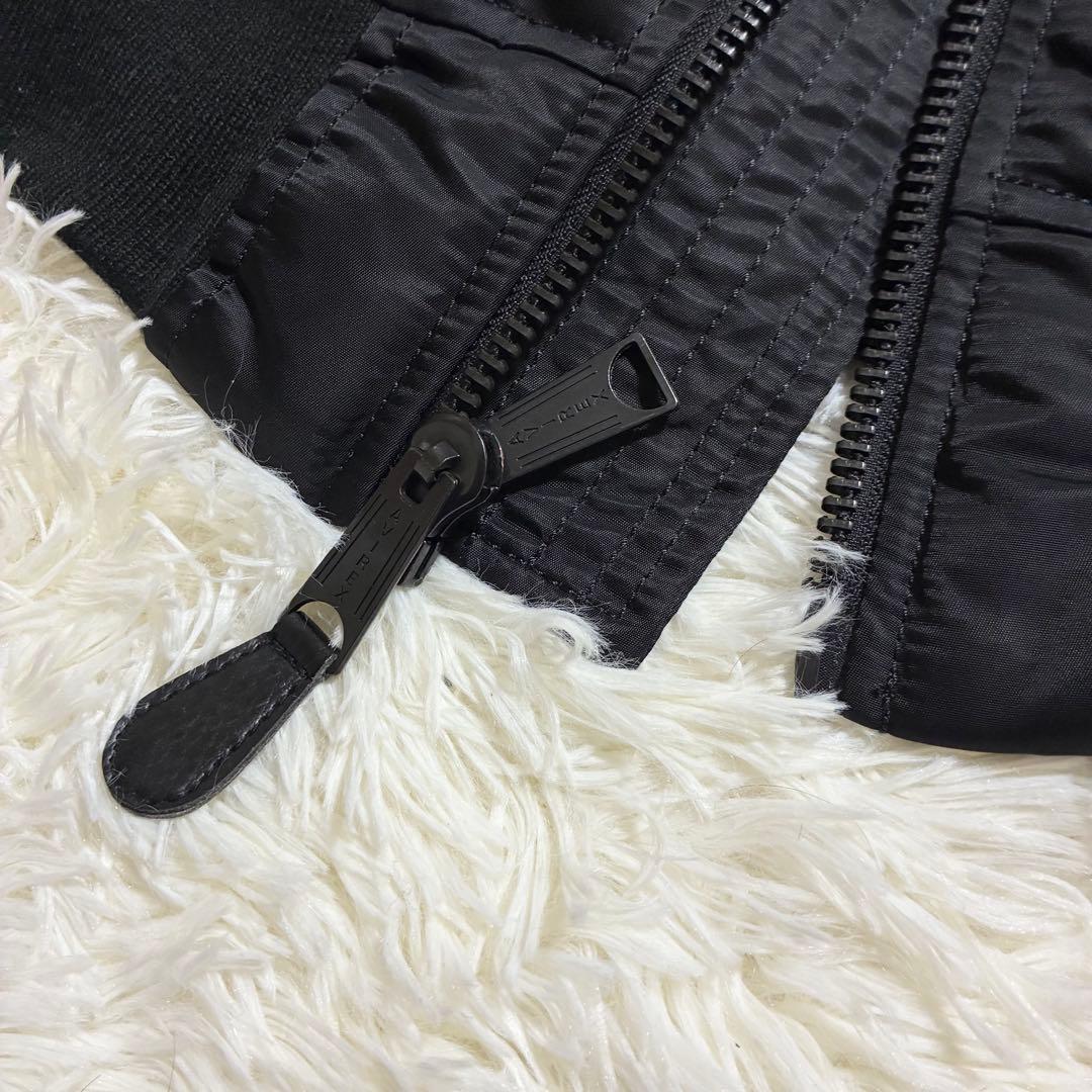 美品 AVIREX フライトジャケット アーチロゴ コマーシャルロゴ XL 黒