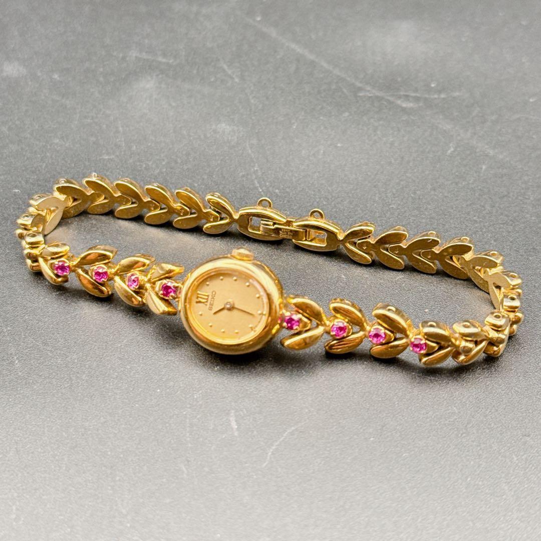 SEIKO レディース腕時計 稼働品 金色 宝飾ブレス セイコー