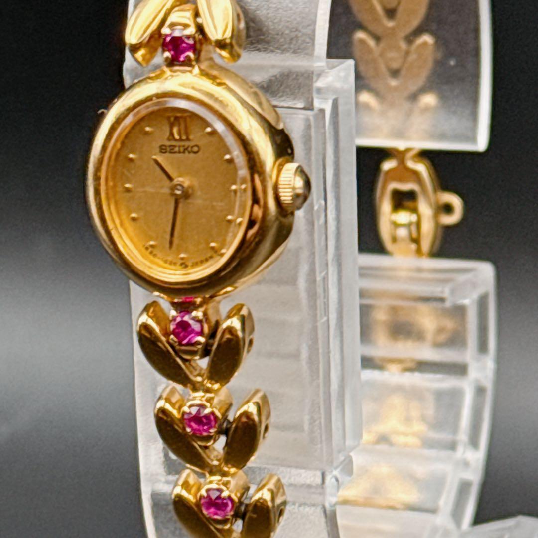 SEIKO レディース腕時計 稼働品 金色 宝飾ブレス セイコー