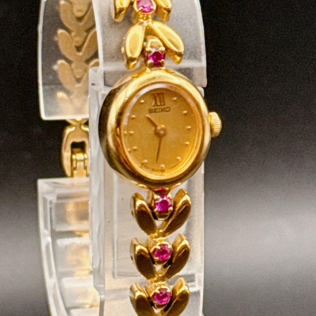 SEIKO レディース腕時計 稼働品 金色 宝飾ブレス セイコー