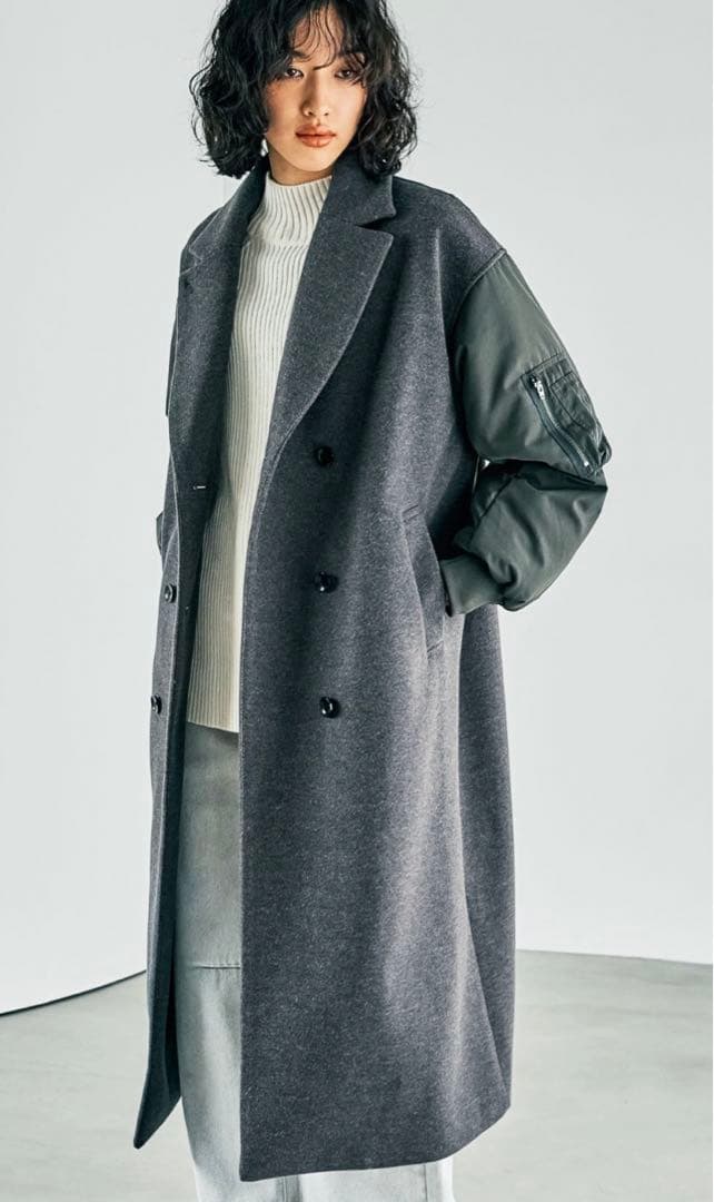 LEPSIM メルトンドッキングコート