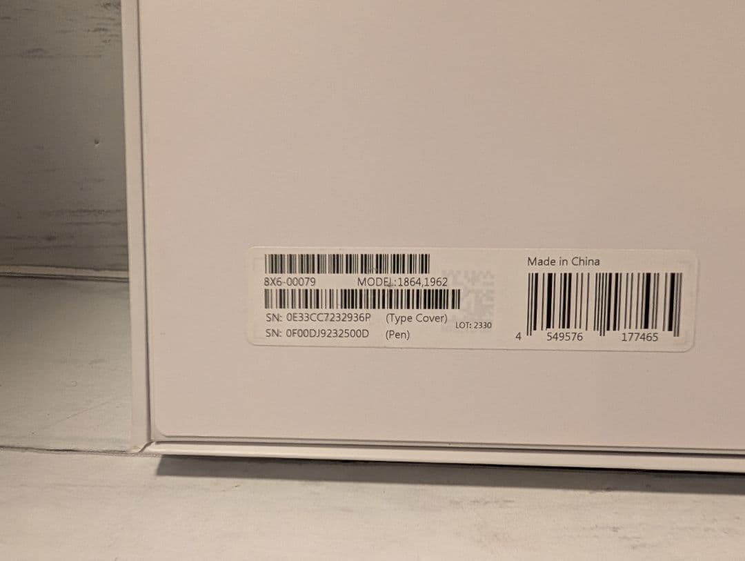 マイクロソフトサーフェス用 キーボード 1864 日本語キーボード配列