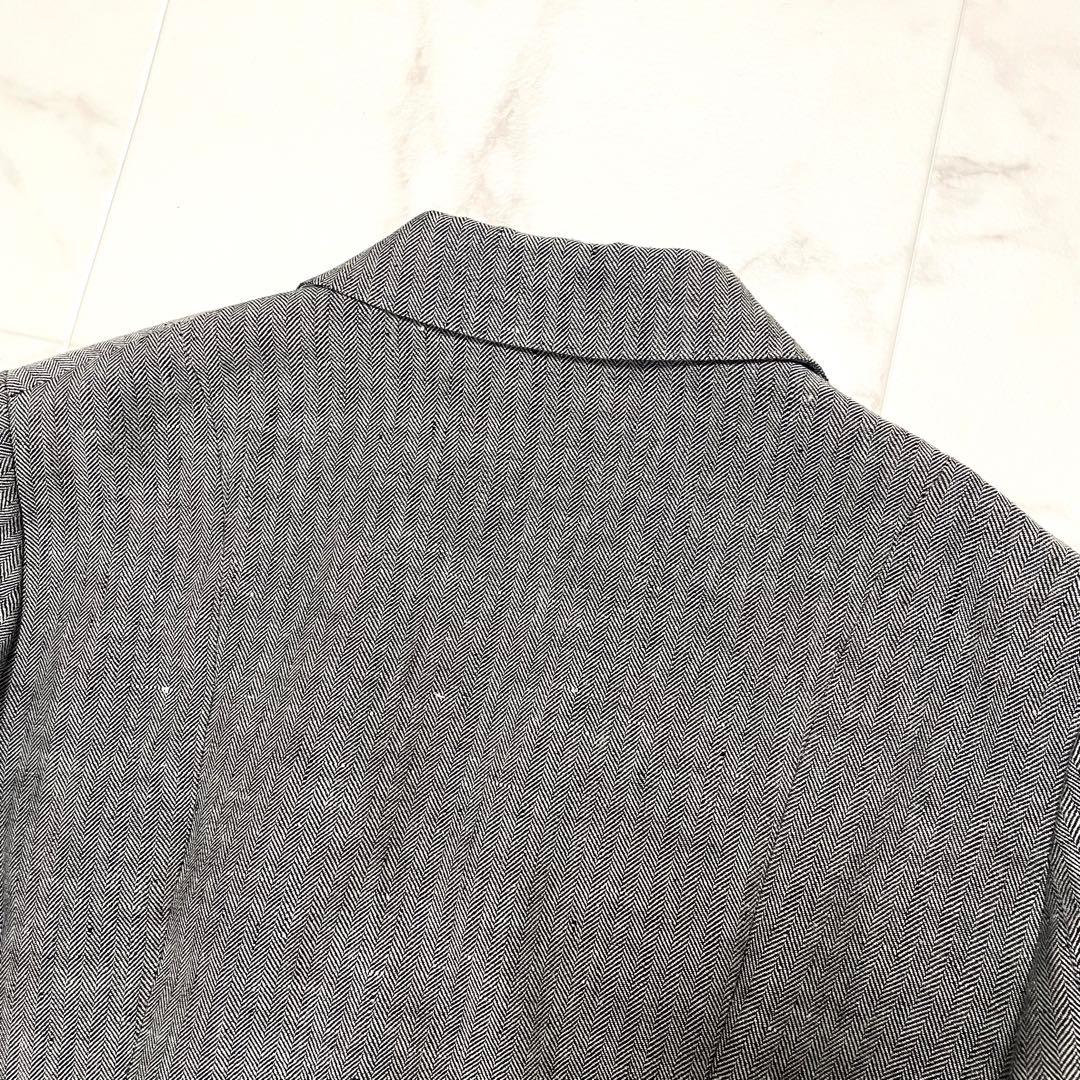 極美品 マーガレットハウエル リネン ヘリンボーン テーラードジャケット 2