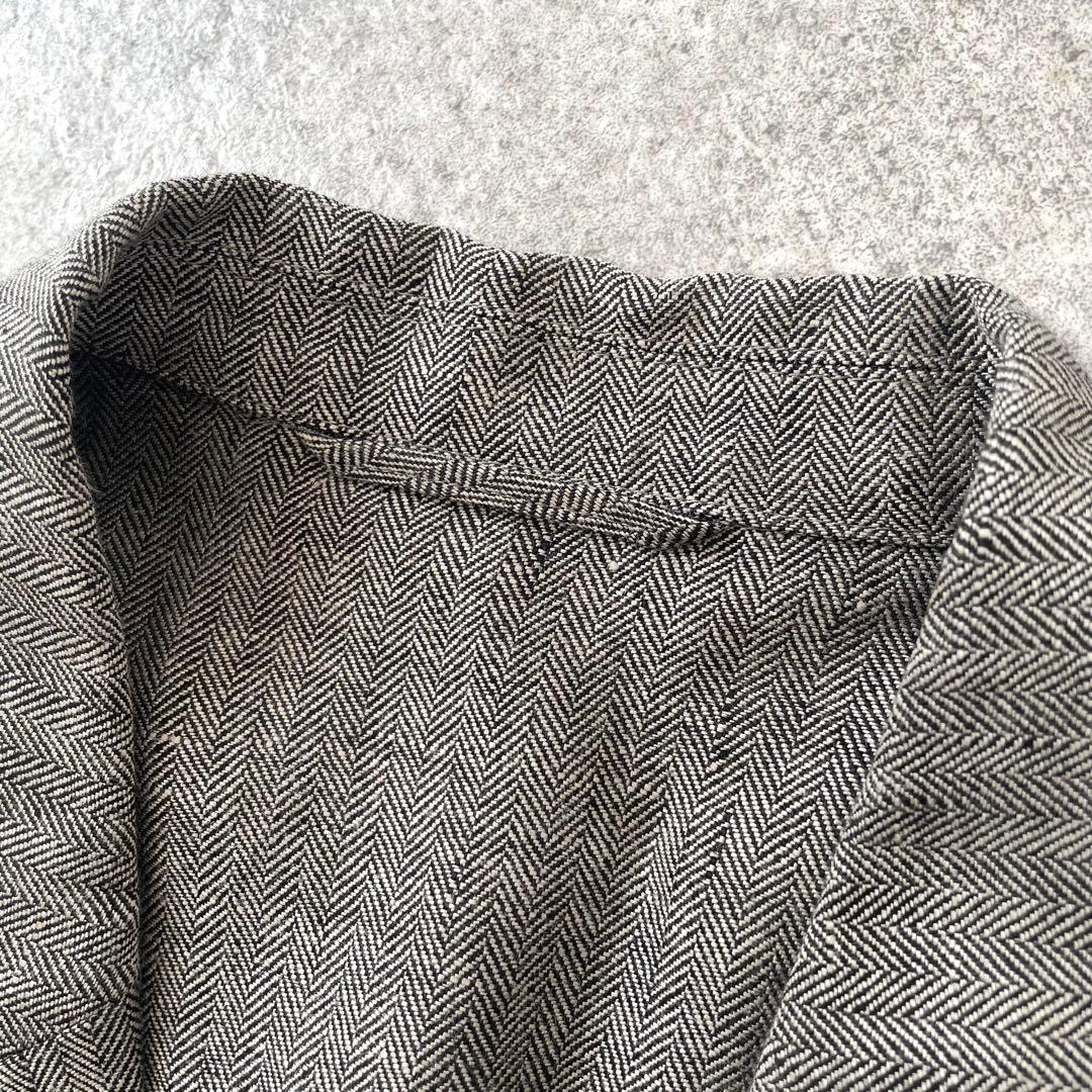 極美品 マーガレットハウエル リネン ヘリンボーン テーラードジャケット 2