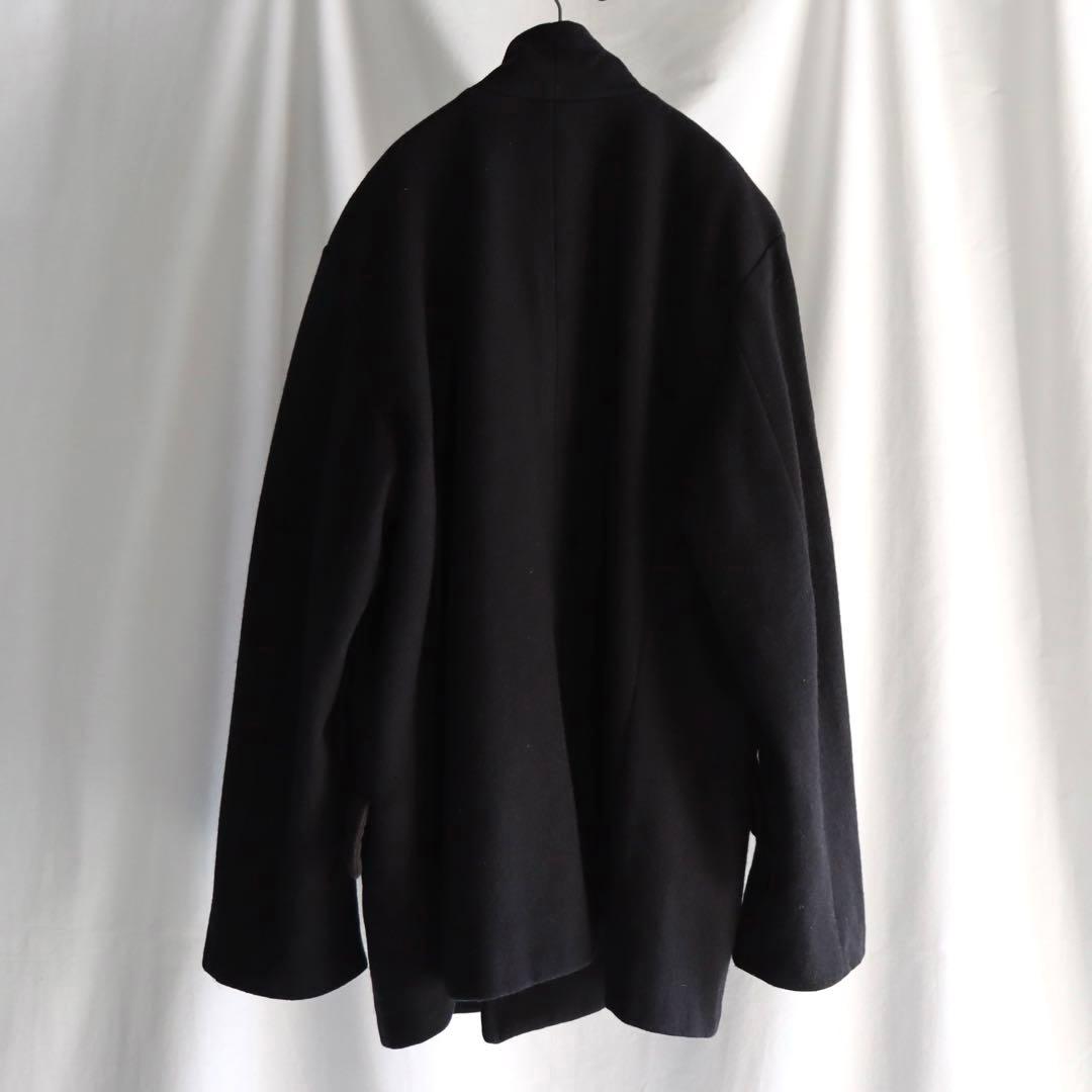 00s archive Y2K 黒 ダブルブレストコート ミリタリー テック