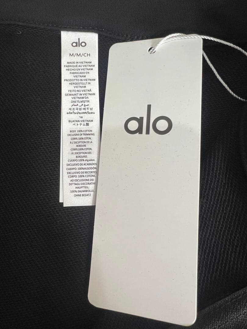 ALO YOGA ジップアップ トレーナー　スウェットブラック M