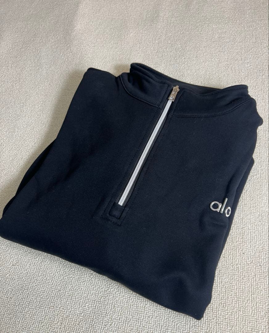 ALO YOGA ジップアップ トレーナー　スウェットブラック M