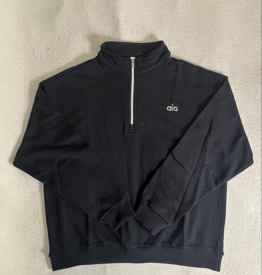 ALO YOGA ジップアップ トレーナー　スウェットブラック M