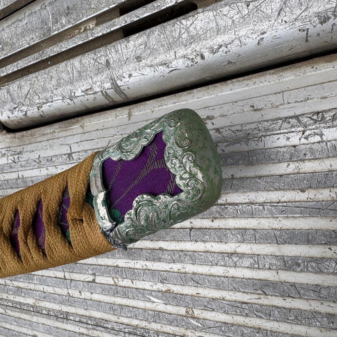 金属製 模造刀 陣太刀 龍紋彫 鯉金具