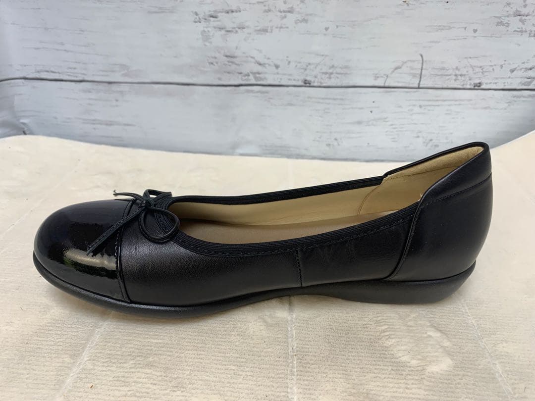 未使用　[Miss kyouko] リボン　バレエシューズ　ラウンドトゥ