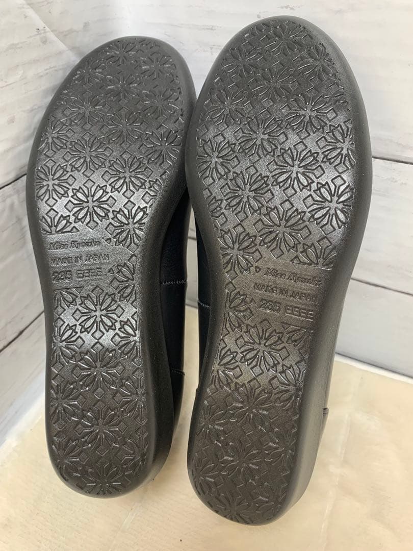 未使用　[Miss kyouko] リボン　バレエシューズ　ラウンドトゥ