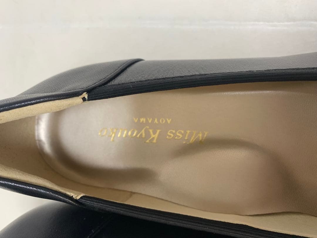 未使用　[Miss kyouko] リボン　バレエシューズ　ラウンドトゥ