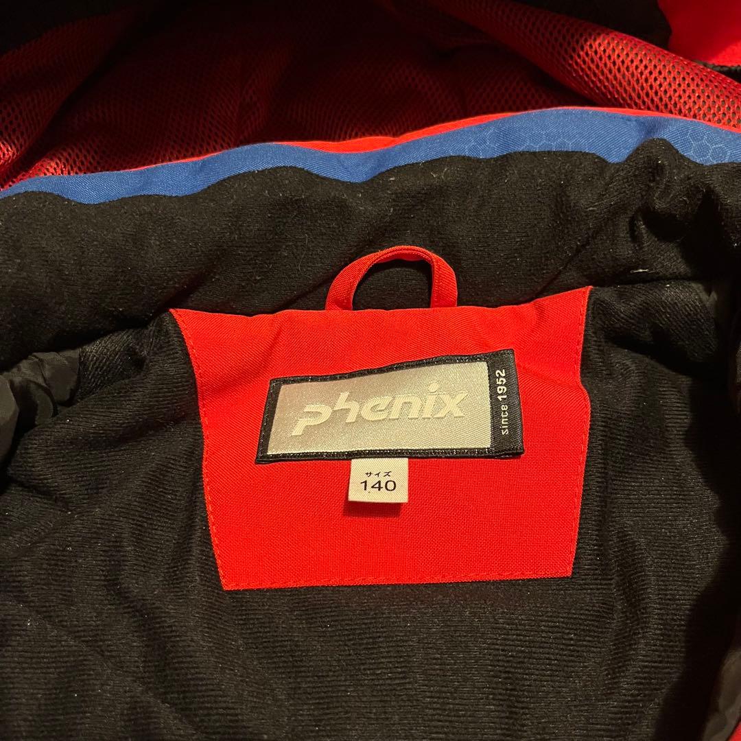 Phenix 子ども用スノーボードウェア 赤青 140cm(サイズ調整可)