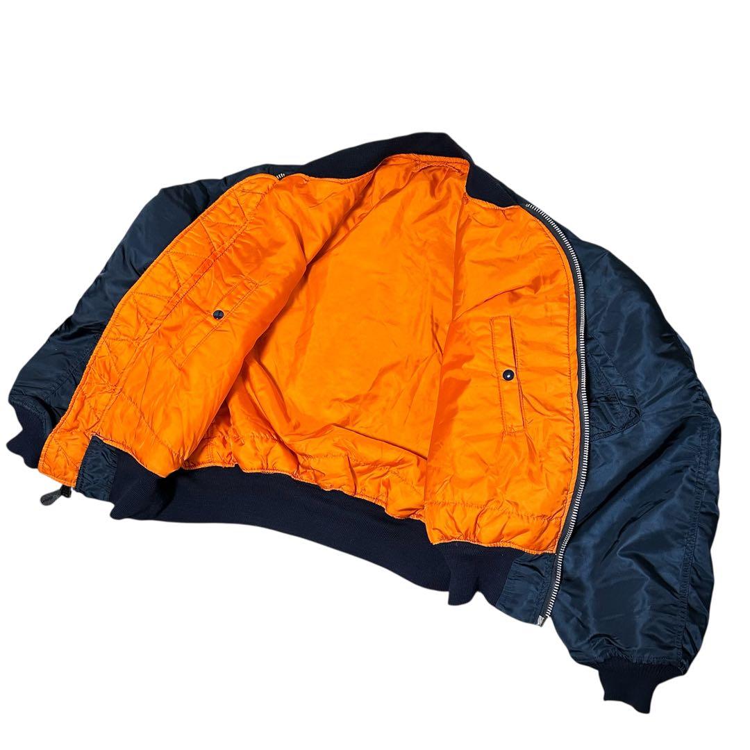 90s USA製 ALPHA INDUSTRIES【XXL】 MA-1 ネイビー