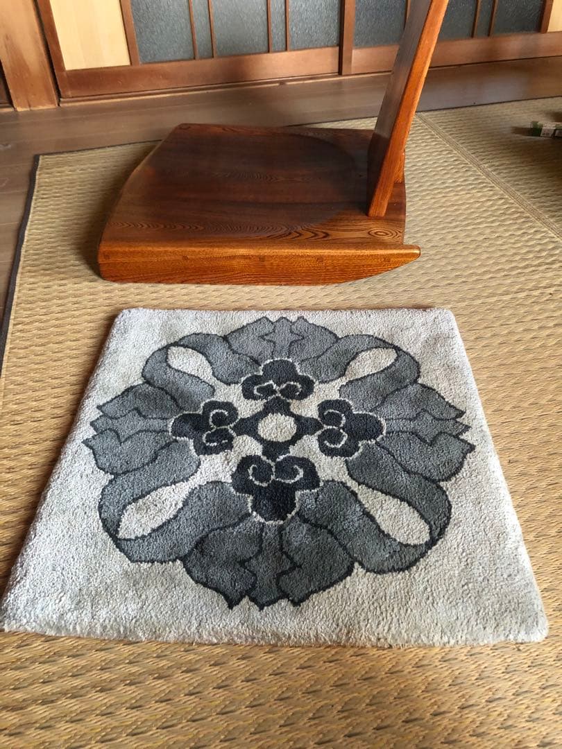 純木家具座椅子　鍋島段通セット