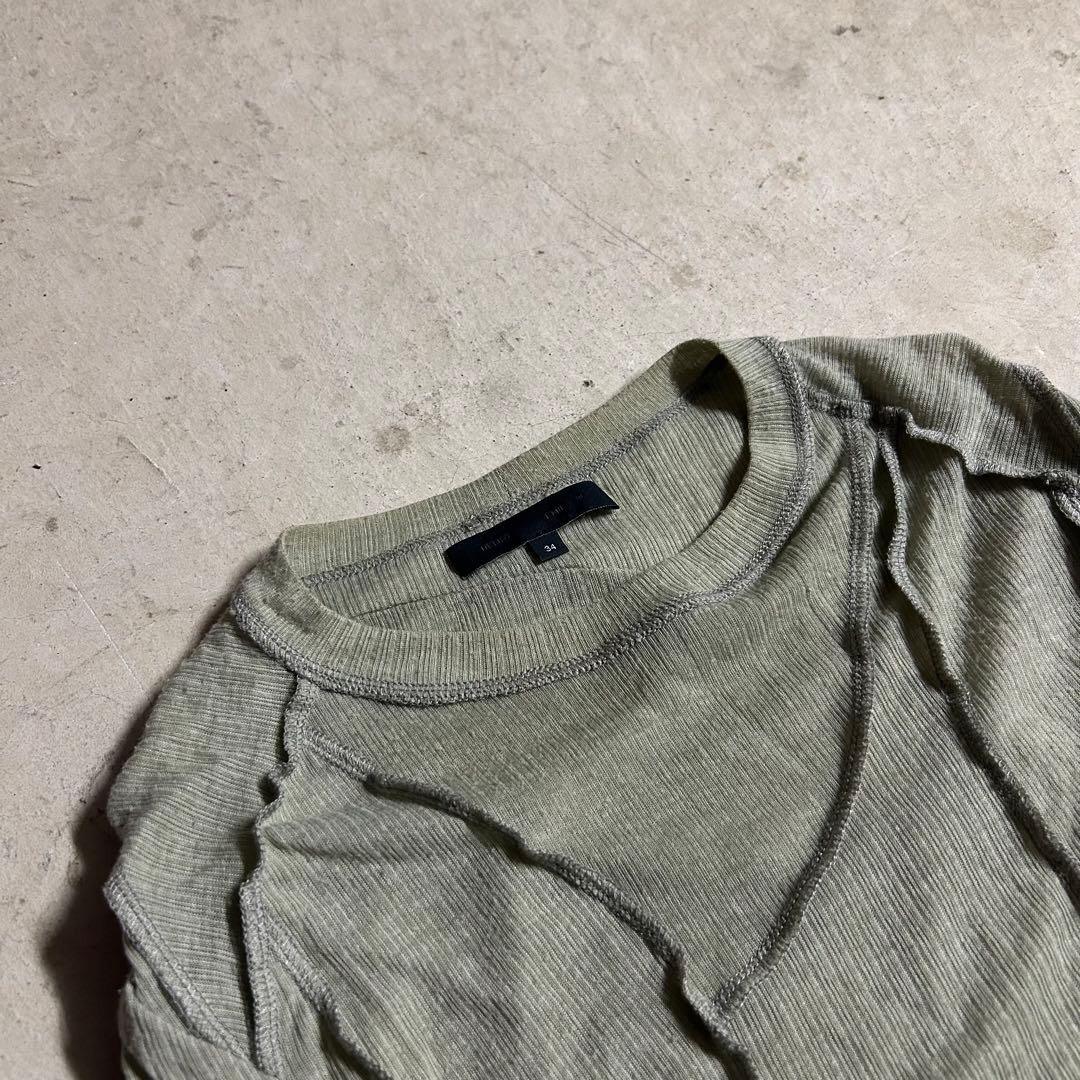 トップス heliot emil CRYOSPHERE SHEER T-SHIRT