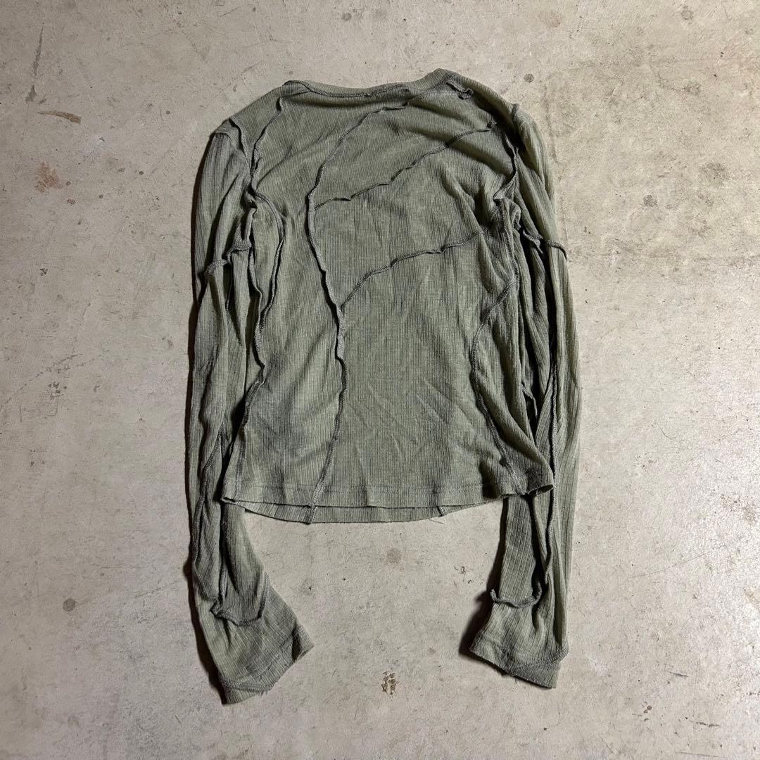 トップス heliot emil CRYOSPHERE SHEER T-SHIRT