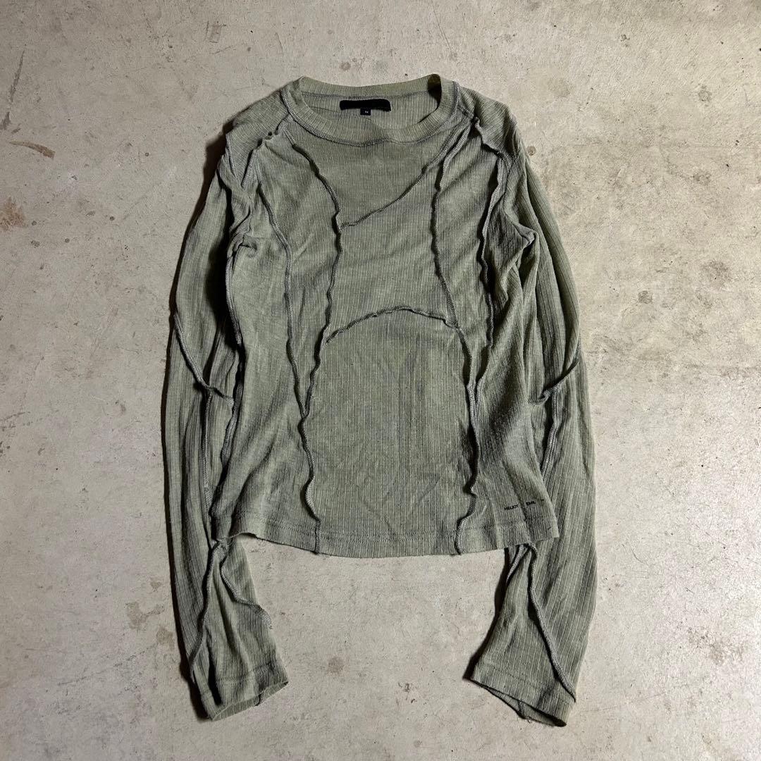 トップス heliot emil CRYOSPHERE SHEER T-SHIRT