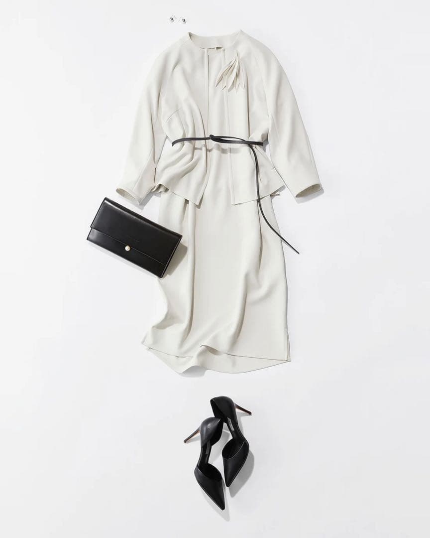 美品✨SOEJU フロントホック8分袖ジャケット　グレー　Lサイズ　現行品