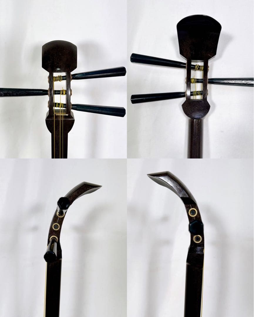 【希少】長唄三味線　細棹　紫檀　正寸　丸打胴　本体のみ