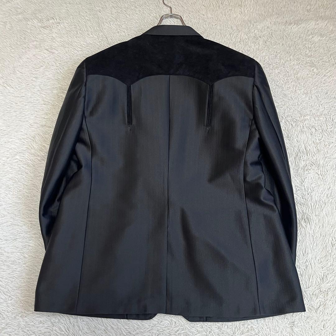 【美品】Made in USA ウエスタンテーラードジャケット 異素材 光沢